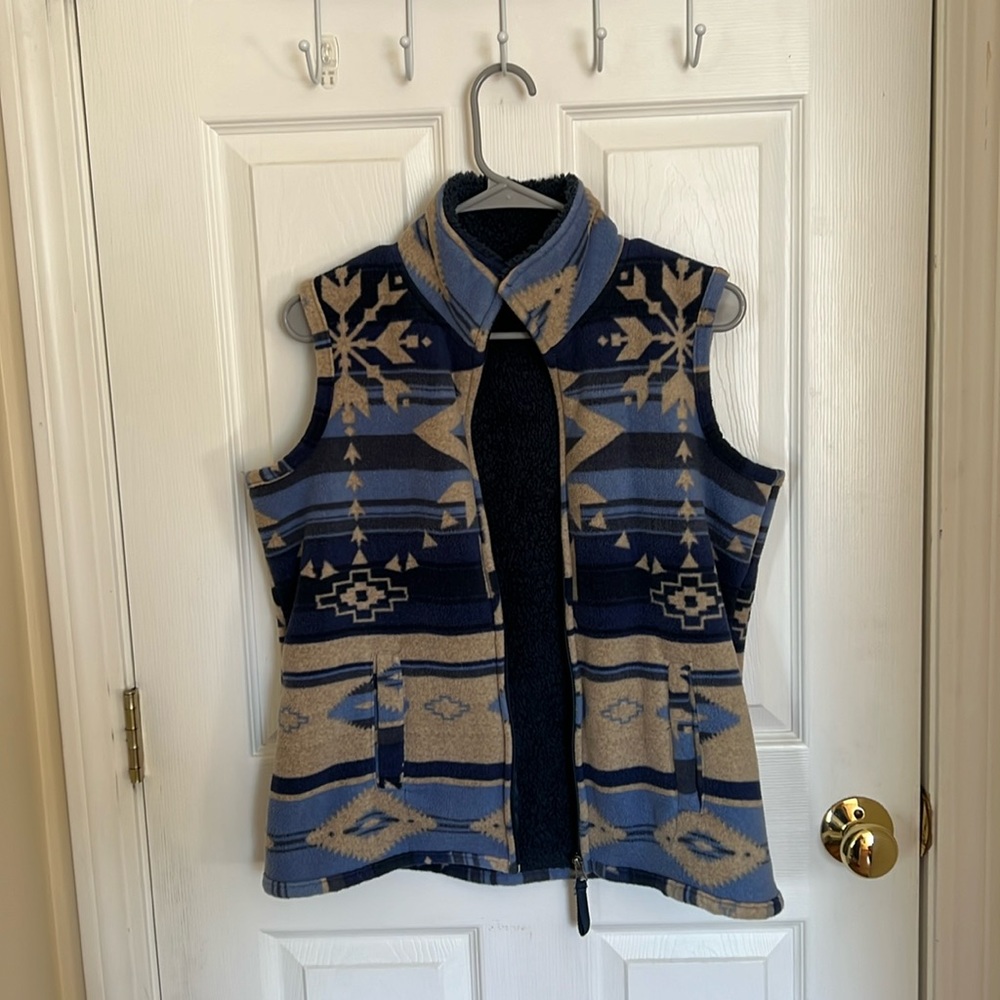Jane Ashley Southwestern Fleece Vest
